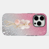 Étui Luxueux Arc Perle iPhone 16 Pro Esthétique (Verso (horizontal))