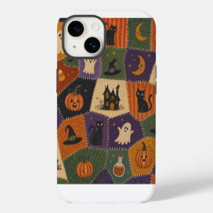 Étui Maison Hantée Chat Fantôme Patchwork Hallowee