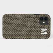 Étui marron tweed Monogram pour iPhone 5 (Dos (Horizontal))