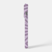 Étui mobile violet à motif zèbre (Côté gauche)