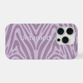 Étui mobile violet à motif zèbre (Verso Horizontal)