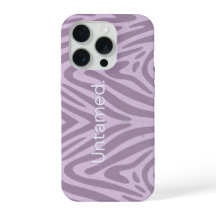 Étui mobile violet à motif zèbre