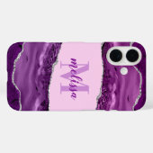 Étui monogrammé à agate violette avec paillettes d (Verso (horizontal))