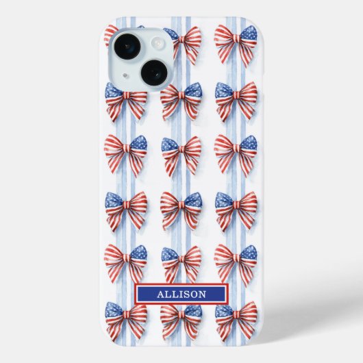 Étui monogrammé Case-Mate iP à nœuds patriotiques (Verso)