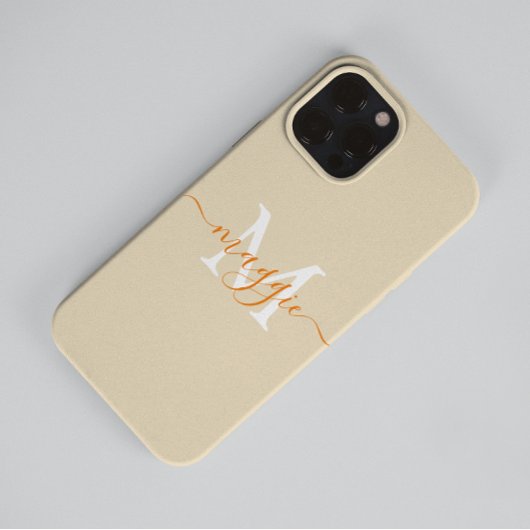 Étui monogramme écriture pastel Case-Mate iPhone 1