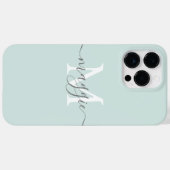 Étui monogramme écriture pastel Case-Mate iPhone 1 (Verso (horizontal))