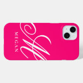 Étui monogrammé rose framboise Case-Mate pour iPho (Verso (horizontal))