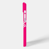 Étui monogrammé rose framboise Case-Mate pour iPho (Verso / Gauche)