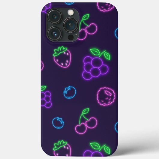 Étui Neon Berry Pattern pour iPhone 13 Pro Max (Verso)
