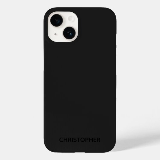 Étui noir personnalisé simple Case-Mate 14 (Verso)