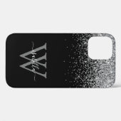 Étui Nommé Script Paillettes Argent Case-Mate (Verso (horizontal))
