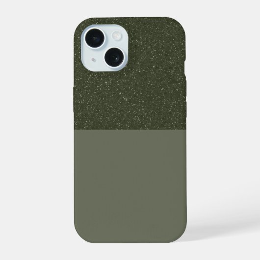 Étui personnalisable iPhone 15 vert mousse (Verso)