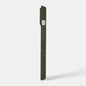 Étui personnalisable iPhone 15 vert mousse bruit (Côté gauche)
