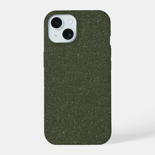 Étui personnalisable iPhone 15 vert mousse bruit (Verso)