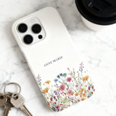 Étui personnalisé aquarelle fleurs pour iPhone 16 
