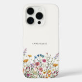 Étui personnalisé aquarelle fleurs pour iPhone 16  (Verso)