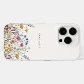 Étui personnalisé aquarelle fleurs pour iPhone 16  (Verso (horizontal))
