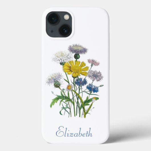 Étui personnalisé bleuets Case-Mate pour iPhone (Verso)