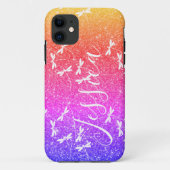 Étui personnalisé Glitter et libellules Case-Mate (Dos)