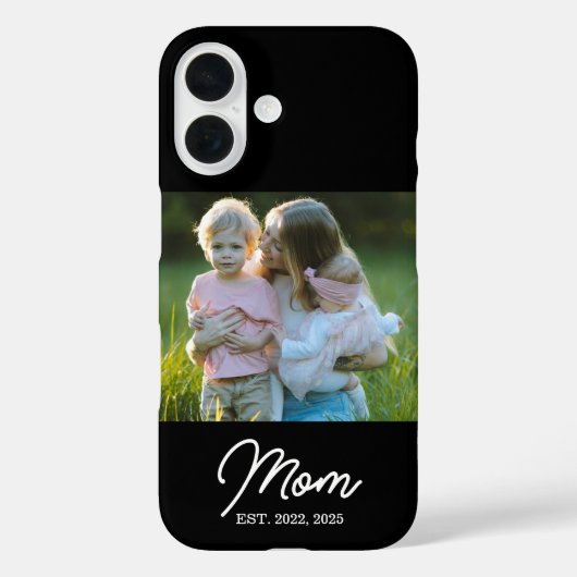 Étui photo Script établi pour maman en noir Case-M (Verso)