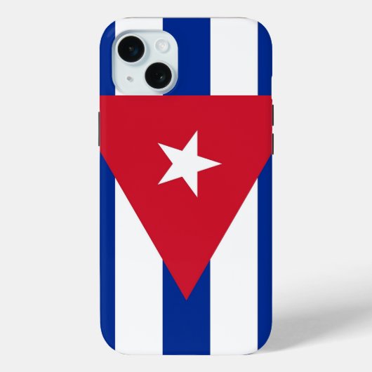 Étui pour Apple iPhone 15 Plus, drapeau de Cuba (Verso)