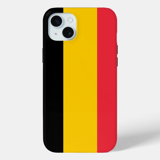 Étui pour Apple iPhone 15 Plus, drapeau de la Belg (Verso)