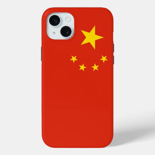 Étui pour Apple iPhone 15 Plus, drapeau de la Chin (Verso)