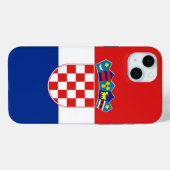 Étui pour Apple iPhone 15 Plus, drapeau de la Croa (Verso (horizontal))