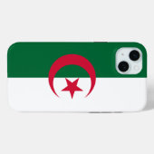 Étui pour Apple iPhone 15 Plus, drapeau de l'Algér (Verso (horizontal))