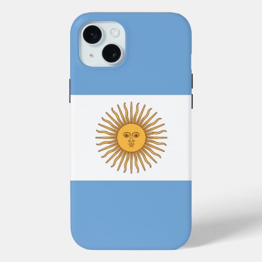 Étui pour Apple iPhone 15 Plus, drapeau de l'Argen (Verso)