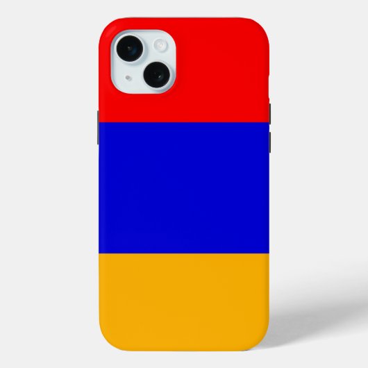 Étui pour Apple iPhone 15 Plus, drapeau de l'Armén (Verso)