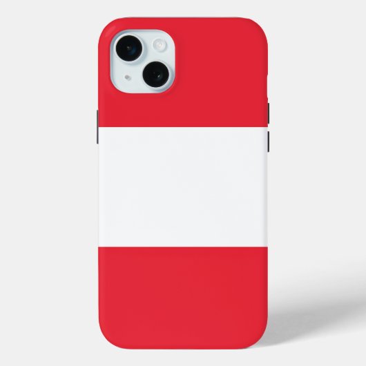 Étui pour Apple iPhone 15 Plus, drapeau de l'Autri (Verso)