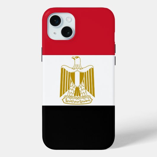 Étui pour Apple iPhone 15 Plus, drapeau de l'Égypt (Verso)
