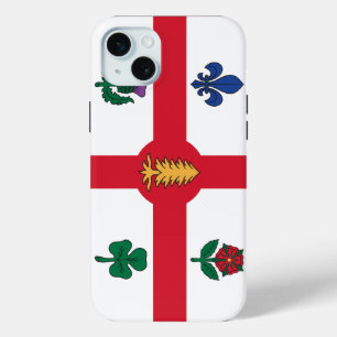 Étui pour Apple iPhone 15 Plus, drapeau de Montréa