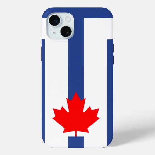 Étui pour Apple iPhone 15 Plus, drapeau de Toronto (Verso)
