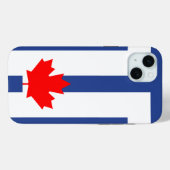 Étui pour Apple iPhone 15 Plus, drapeau de Toronto (Verso (horizontal))