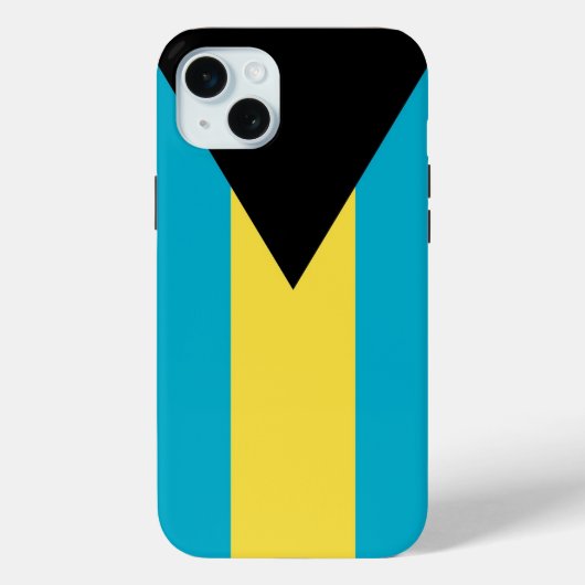 Étui pour Apple iPhone 15 Plus, drapeau des Bahama (Verso)