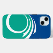 Étui pour Apple iPhone 15 Plus, drapeau d'Ottawa (Verso (horizontal))