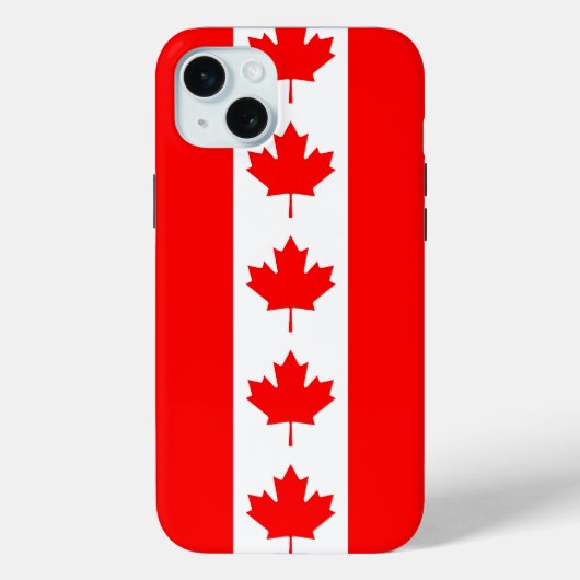 Étui pour Apple iPhone 15 Plus, drapeau du Canada (Verso)