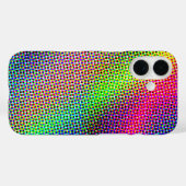 Étui pour Apple iPhone à mosaïque de points artist (Verso (horizontal))