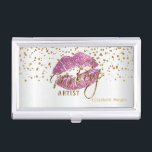 Étui Pour Cartes De Visite Alors Parties scintillant rose lèvres et Gold Conf<br><div class="desc">Titulaires de carte professionnelle dans une Parties scintillant So rose lèvres et Gold Confetti imprimé avec do-it-yourself texte. REMARQUE : SEULEMENT CHANGER LES ZONES MODÈLES NÉCESSAIRES! 😀 Si nécessaire, vous pouvez supprimer le texte et commencer à ajouter le texte et la police que vous voulez. 📌 Si vous avez besoin...</div>