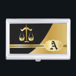 Étui Pour Cartes De Visite Avocat Gold Elegant<br><div class="desc">Titulaires de cartes professionnelles prêts à vous personnaliser. Remarque : Toutes les zones de modèle n'ont pas besoin d'être modifiées. 📌 Si vous avez besoin d'une personnalisation plus poussée, cliquez sur le bouton "Cliquez pour Customiser plus loin" ou "Customiser ou modifier la conception" et utilisez notre outil de conception pour...</div>