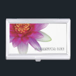 Étui Pour Cartes De Visite Beaux Lotus fleur de la paix |/nénuphar roses<br><div class="desc">Conception personnalisable pour ceux qui sont engagés dans des affaires zen-connexes,  guérison,  voyant,  industrie et des affaires holistiques comprenant le yoga/reiki/professeurs/practioners de méditation,  centre naturel de thérapie et plus. Pour changer le texte seulement,  employez la personnalisation il option. Pour des changements plus étendus,  employez la "personnaliser il" option. Paix.</div>