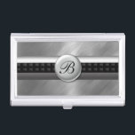 Étui Pour Cartes De Visite Case pour carte de visite Monogramme pour hommes<br><div class="desc">Coque masculin monogramme carte de visite masculin avec design cool qui comprend un emblème monogramme avec nom initial vous pouvez personnaliser et faire votre propre, avec la couleur arrière - plan que vous pouvez changer si vous voulez. Conçu pour les gars ou les professionnels qui veulent faire une grande première...</div>