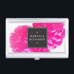 Étui Pour Cartes De Visite Elégant Aquarelle Pink Peonies Coque de carte<br><div class="desc">Coordonner avec le modèle Elegant Watercolor Pink Peonies Business Card pour 12 h 01. Une belle aquarelle illustrant des fleurs de pivoine rose vif fait une grande impression sur ce porte-carte de visite classique élégant et personnalisé. Aquarelle illustration & design © 1201AM CREATIVE</div>