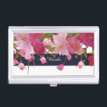 Étui Pour Cartes De Visite Floral avec Parties scintillant or Faux Glam chic<br><div class="desc">Floral avec Faux Gold Parties scintillant Titulaire de Carte Glam Chic Moderne. Customisez avec n'importe quel texte ou laissez-le vide.</div>
