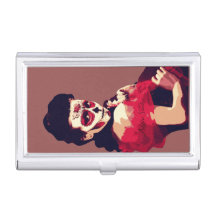 Porte-cartes rouge de jeune mariée