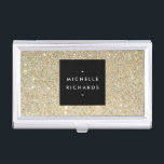 ÉTUI POUR CARTES DE VISITE POSTE SIMPLE ET MODERNE PORTE DE LA PARTIES SCINTI<br><div class="desc">Coordonne avec la BOÎTE NOIRE MODERNE et SIMPLE sur le modèle de carte de visite PARTIES SCINTILLANT OR. © 1201AM CREATIVE</div>