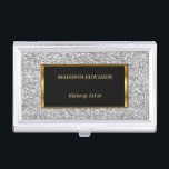 Étui Pour Cartes De Visite Professionnel d'or et argenté d'or génial de<br><div class="desc">Or génial moderne et porte-cartes de carte de visite professionnel de scintillement argenté de parties scintillantes. Perfectionnez pour le coiffeur, l'organisateur, le wedding planner, le maquilleur, le thérapeute de massage, le propriétaire de studio d'ongle, le Cosmetologist, le coiffeur, le magasin de salon, et plus. Si vous avez besoin de l'aide,...</div>