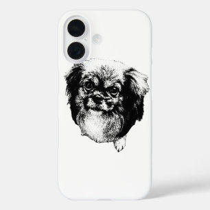Étui pour chien Spaniel Tibétain – Dessin à l'encr